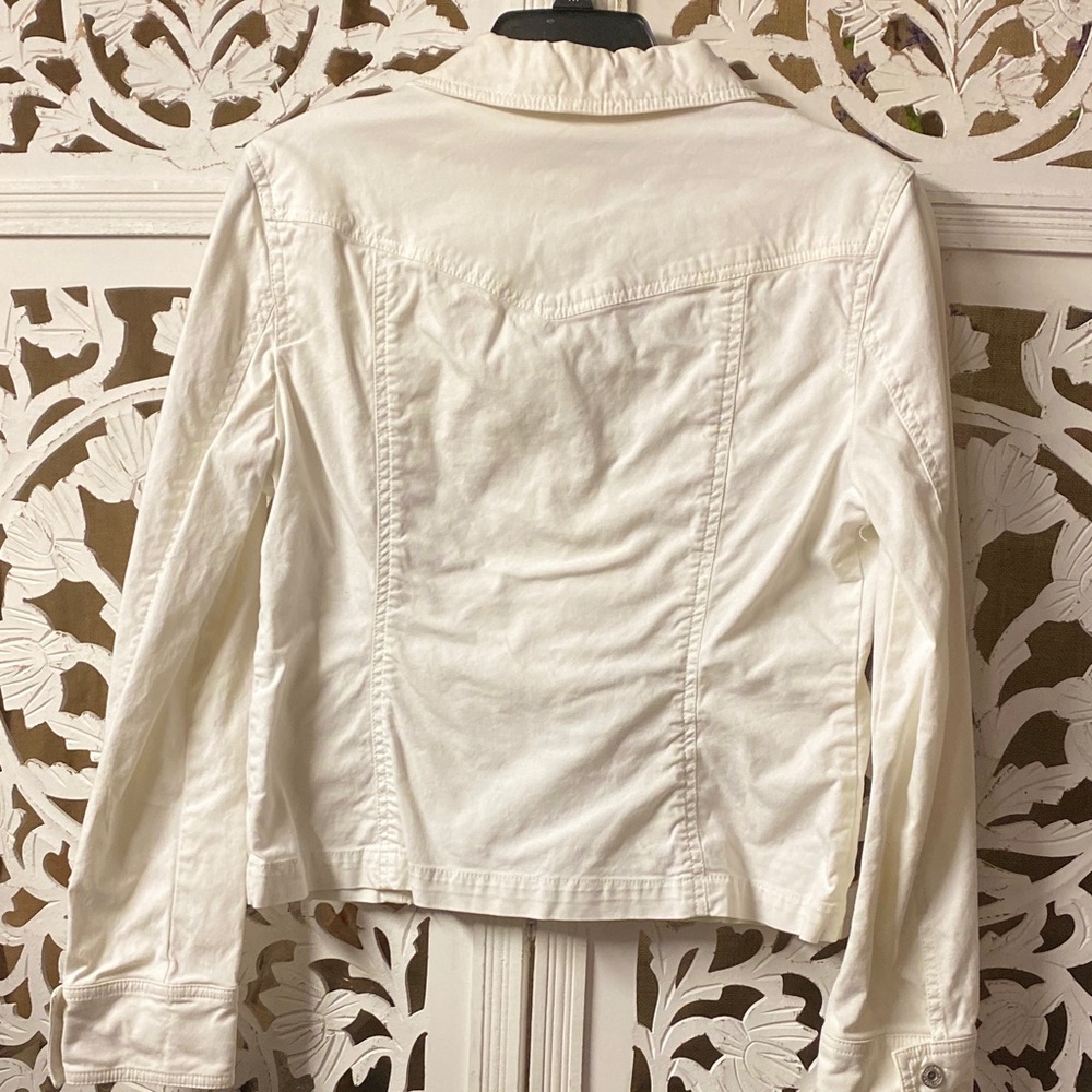 Vintage GAP White Denim Jacket Woman’s Size 10 - Picture 4 of 5